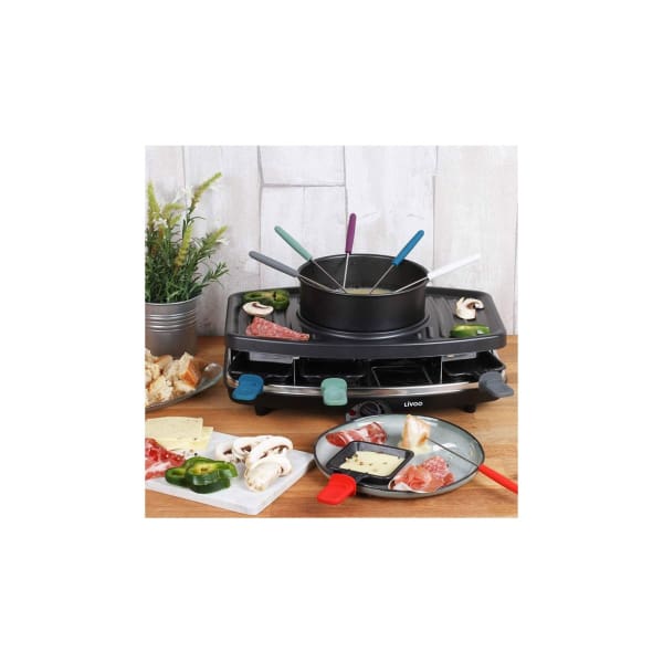 Appareil à raclette 8 personnes LIVOO 1100 Watt - Noir (DOC233) Appareil à raclette 8 personnes LIVOO 1100 Watt - Noir (DOC233)